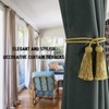 BEL AVENIR 4 Pack Curtain Handmade Tiebacks Decorative Curtain Holdbacks