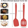 Coukre 2 Pack Silicone Spatula Set, High Heat Resistant, BPA