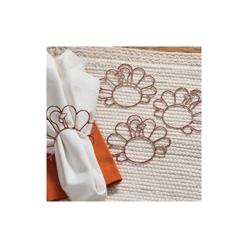 Split P Turkey Napkin Ring Set of 4