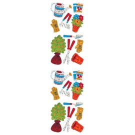 Jillson Roberts Prismatic Stickers, Mini Garden, 12-Sheet Count (S7087)