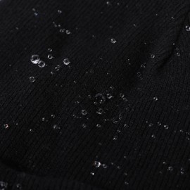 TOP-EX Winter Beanie Hats for Men Waterproof Rain Fleece Lined Cold Weather Skull Caps Hunting Running Ski Warm Navy Blue S M Small Medium