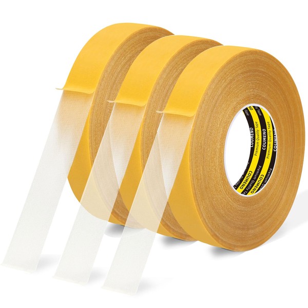 COUMNENO 3 Pack Double Sided Tape Heavy Duty 0.79inX33FT Stick