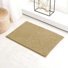 SU SUBRTEX Bath Mat Soft Rugs for Bathroom Shower Carpet Pads for Bathtub Super Water Absorbent Quick Dry(Beige,50 * 80cm)
