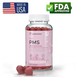 GummySpot PMS Relief Gummies For Women, 30 Servings (Pack of 1), Proactive PMS Relief, Helps Fight Cramps, Hormonal Breakouts, Mood Swings, and Bloating