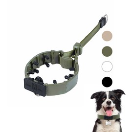 SVD.PET Dog Prong Collar for No-Pull Training, Quick-Release Buckle Adjustable Pinch Collar for Medium Dogs (Army Green, Medium Size)
