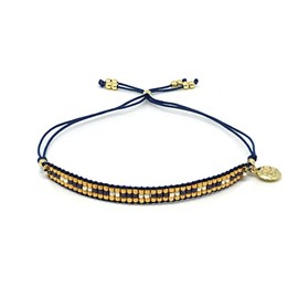 Starshine Navy Beaded Friendship Bracelet