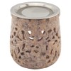Handmade Indian Soapstone Rose Marbled Incense Burner - Jamal Design