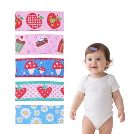 5Pcs Cartoon Embroider Fruit Flower Hair Clips for Styling Baby Girls,Metal Snap Hairpins French Barrettes Pink Blue Red Hair Barrettes Accessories for Little Girls Toddlers Infant Kids Gifts