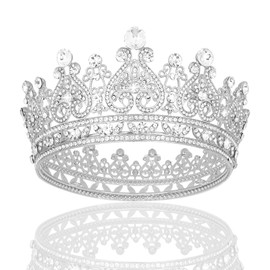 BAHABY BAHABY Silver Crown Cake Topper for Wedding Birthday Baby Shower Party Favors