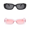 IKANOO Retro Rectangle Sunglasses for Women Men Small Square Frame