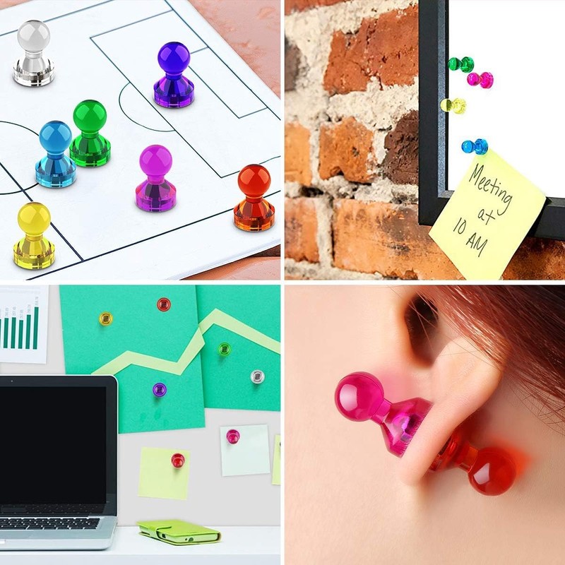 Wukong 10×16mm Small Magnets Strong, 56 Pack Fridge Magnets Whiteboard