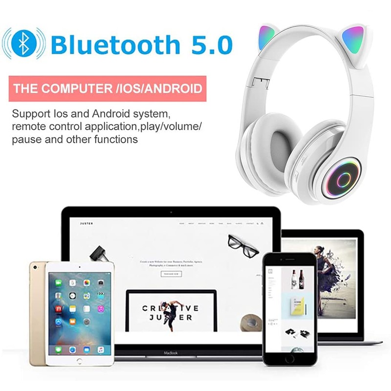 LOLO Audifonos Inalambricos Bluetooth 5.0, Diadema Audífonos con Microfono, Estéreo