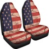 Oramclsy 2PCS American Flag Print Car Seat Covers for Front