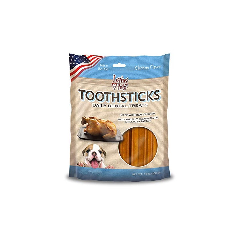 Loving Pets Toothsticks - Chicken Dental Sticks for Dogs (for