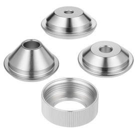 4 PCS Texture Sprayer Orifice Tip Set, 3 Nozzle Tips 1 Threaded Collar Drywall Wall Painting Sprayer Nozzle Tips Set Drywall Texture Hopper GunOrifice Sets for Air Hopper Spray(3/16",1/4",5/16")