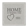 Serviette grau - HOME GREY mit Herz 20 Servietten pro