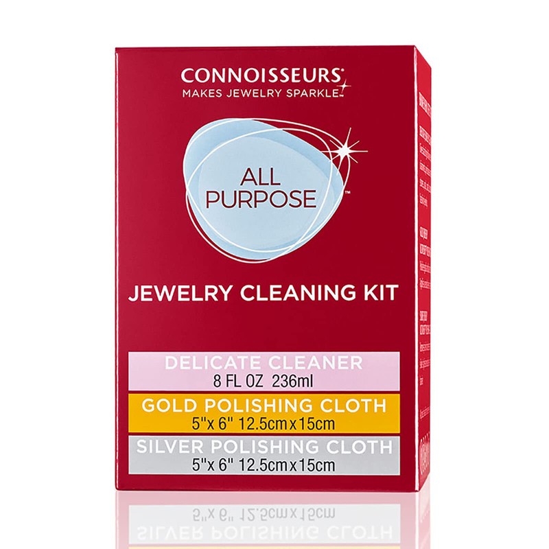 CONNOISSEURS All-Purpose Jewelry Cleaning Kit - Includes Delicate Jewelry Cleaner