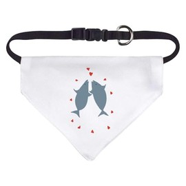 Small 'Fish Doing a Valentines Dance' Dog/Cat/Pet Bandana (PD00048399)