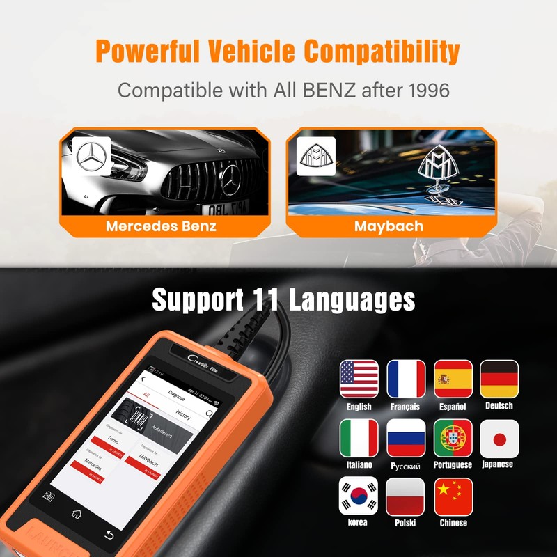 Launch Code Reader, All Systems Bi-Directional Professional Automotive Diagnostic Scan
