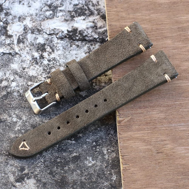 Onthelevel 20mm 22mm Unisex Comfortable Leather Suede Quick Release Watch