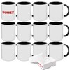 Sumex 11oz Sublimation Blanks Mugs,Set of 12 Ceramic Coffee Mugs