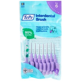 TePe 1.1 mm Size 6 Original Interdental Brush - Pack of 2, Total 16