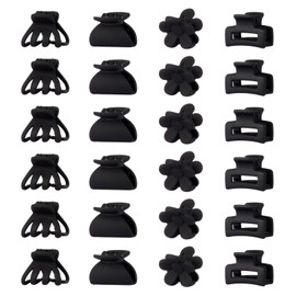 MIKONIKO 24PCS Small Claw Clips, 1" Mini Tiny Jaw Clips for Women Girls Thin/Medium Thick Hair, Multicolored Cute Styling Accessories (Color E)