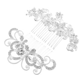Gatuida 2pcs Sparkling Rhinestone and Imitation Pearl Bridal Hair Combs Elegant Wedding Hair Accessories for Brides and Bridesmaids Versatile Headdress for Special Occasions