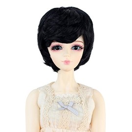 Missuhair 8-9Inch 1/3 BJD Doll Wig Suit for MSD DOD Pullip Dollfie Short Light Brown Straight Wave handmade Hair Wigs (B01-26#)