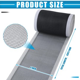 Leriton 1 Pack 4 Inch x 33 ft Linear Shower Drain Hair Catcher Screen Disposable Adhesive Cutable Mesh Shower Drain Cover Stickers for Linear DIY Floor with Removal Tool for Bathroom Kitchen Bathtub