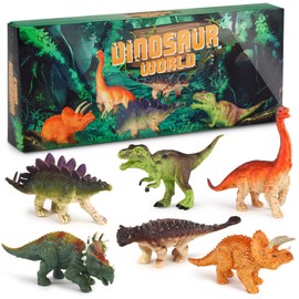 Sanlebi Dinosaurier Figuren Spielzeug- Realistische Dinosaurier Set Mini Dinosaurier Pädagogisches Spielzeug für 3 Jahren Jungen Mädchen