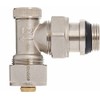 Angled Manual Return Outlet Radiator Valve 16mm PEX Compression Fittings