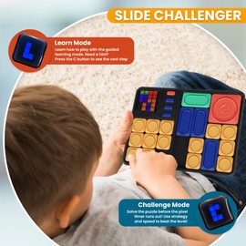 Point Games Super Slide Puzzle Game, Handheld Electronic Games for Kids, STEM Learning - Brain Teaser - IQ Puzzles Toy, Travel Toys & Great Gift, 530 Challenges for Boy & Girl, Ages 8+