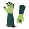 Vgo... Gardening Gloves Long Sleeves in Leather with Touchscreen, Heavy