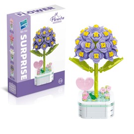 wokepeek Flower Building Bouquet Set, Flower Building Toys, Building Blocks Flower Brick Toys Creative Project for Home Room Decor Christmas Birthday(Hyacinth)