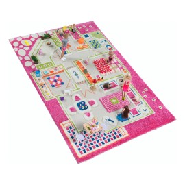 Tapete De Juego Ivi 3d Rosa Casa De Juegos Educativa
