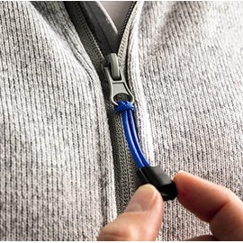 12 x Zipper Pulls – Blue 6cm Tie On Zip Pulls Dressing Aid for Arthritic Hands or Weak Grips – Perfect for Clothing, Boots, Bag, Handbags and Luggage