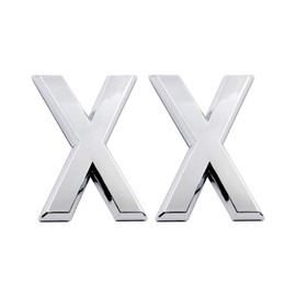 2.75 Inch Adhesive House Numbers, Mailbox numbers, Street Door Numbers, Self-stick Address Signs for Apartments, Double Silver Letter X