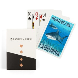 Monterey Bay, California, Tiger Sharks (52 Playing Cards, Poker Size Card Deck with Jokers)