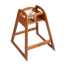 ECR4Kids ASATT High Chair, Toddler Chair, Dark Walnut