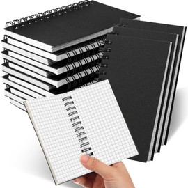 Jutom 12 Pcs Mini Spiral Notebooks 3 x 5 Inch Bulk Graph Paper Spiral Notebook Pocket Notebook Small Graph Paper Notepad Memo Pads 120 Pages Mini Notepads for Home Office Supplies