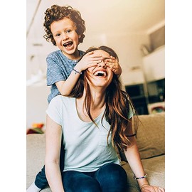 2Pcs Evil Eye Hamsa Hand Stretch Bracelet 7 Chakras Crystal Lava Stone Bracelet Yoga Beads Bracelets Essential Oil Diffuser for Women Men (A:3 pcs)