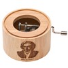 Crank Mechanism Green Line Music Box Bamboo with Melody: For