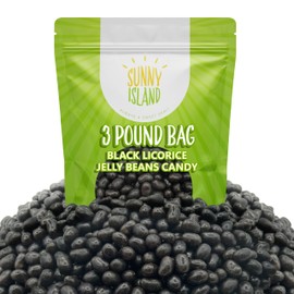 Black Licorice Jelly Beans Candy | 3-Pound Bag | Old-Fashioned Sweets