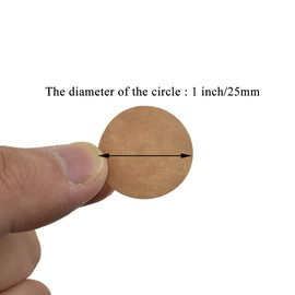 HAHIYO 1Inch 500Pcs Natural Brown Kraft Sticker Round Label Sticker Roll Round Blank Label Sticker to Write On Permanent Adhesive Dot Sticker for Jar and Canning Label Price Tag Store Organizing