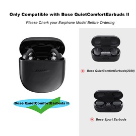 AGAOSH - Funda protectora para Bose QuietComfort II (2022) / nueva funda Bose QuietComfort Ultra con llavero, bonita funda protectora de silicona suave con estampado de huellas para Bose QC ii 2,