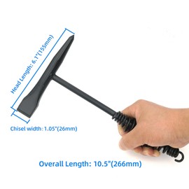 VASTOOLS Welding Accessories,5pc,Chipping Hammer 10.5", Leather Welding Gloves 13.5",6-in-1 Welpers Pliers 8",Wire Brush 10"