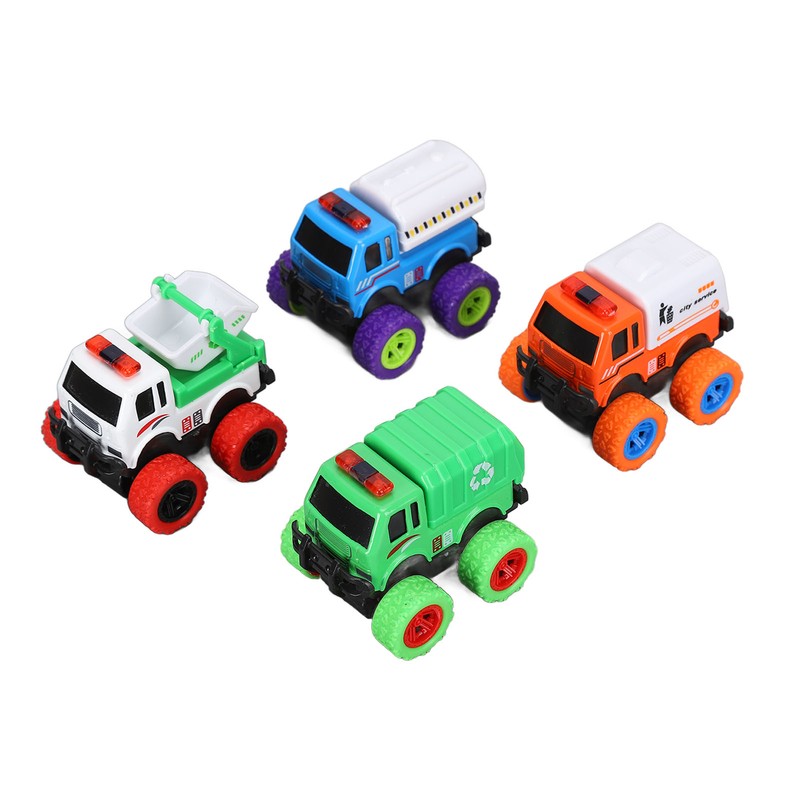 Pull Back City Cars Alloy Cartoon Q Version Sanitation Truck