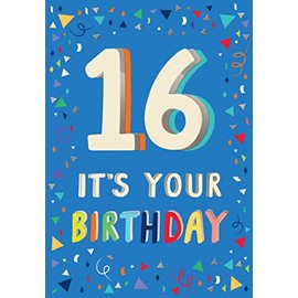 Piccadilly Greetings 16th Birthday Boy Milestone Birthday Card Age 16, Approx. 7 x 5 inches