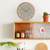 Maxspace Table Clock - 8 Inch Silent Non-Ticking Wooden Timepiece
